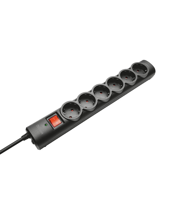 Trust 21059 protection surtension Noir 6 sortie(s) CA 1,8 m