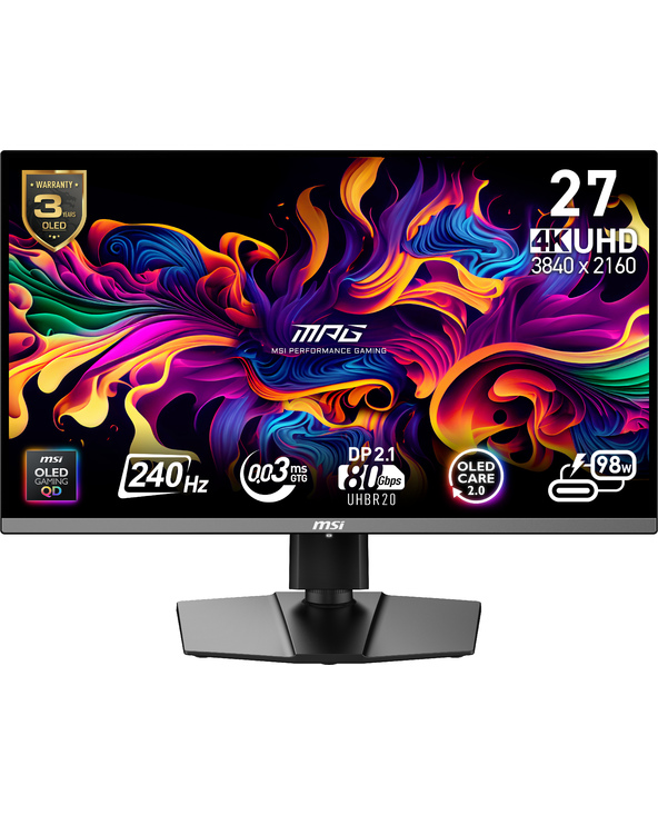 MSI MPG 272URX QD-OLED 26.5" QD-OLED 4K Ultra HD 0,03 ms Noir