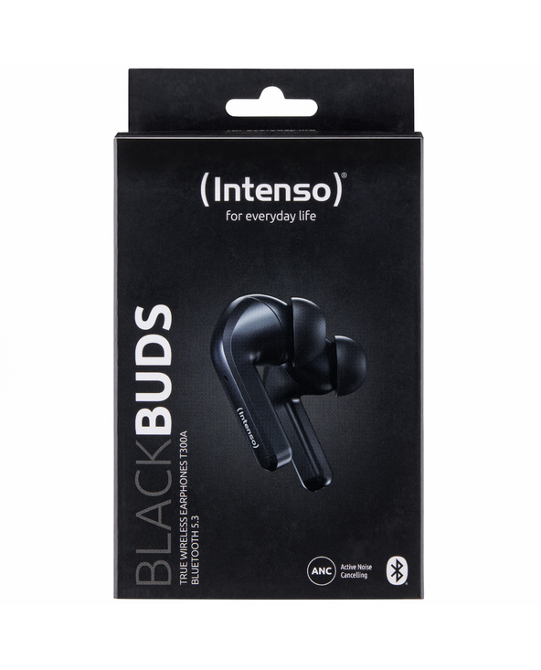 Intenso Black Buds T300A Écouteurs True Wireless Stereo (TWS) Ecouteurs Appels/Musique/Sport/Au quotidien USB Type-C Bluetooth N