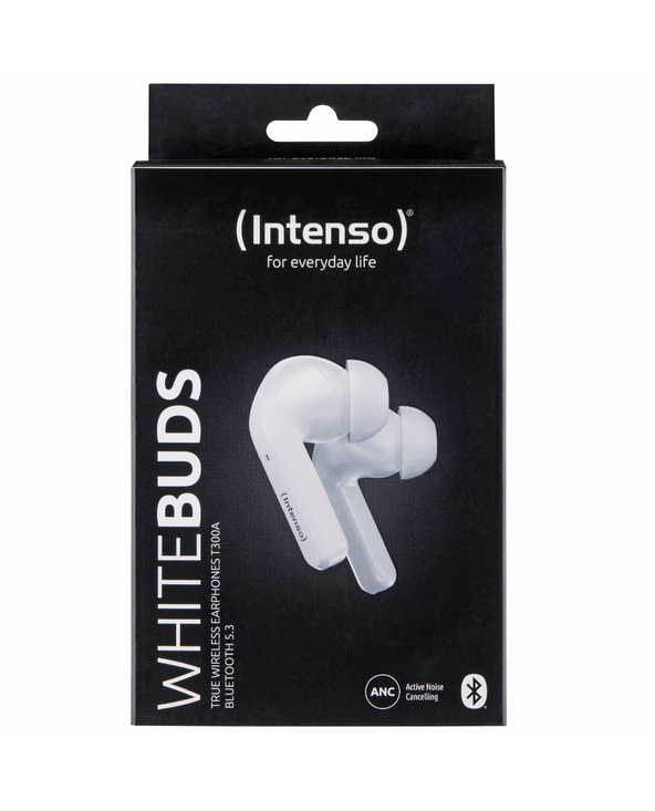 Intenso White Buds T302A Écouteurs True Wireless Stereo (TWS) Ecouteurs Appels/Musique/Sport/Au quotidien USB Type-C Bluetooth B