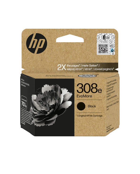 HP 308e Cartouche d’encre authentique Noir EvoMore