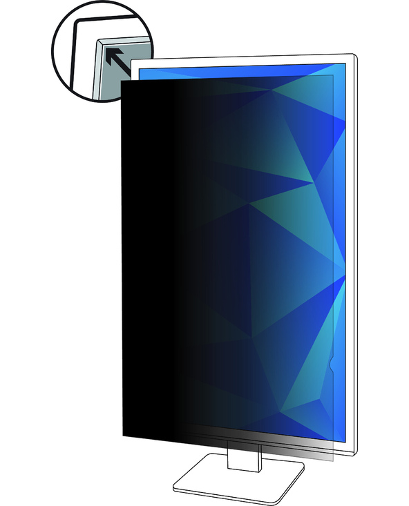 3M Filtre de confidentialité pour moniteur portrait 21.5 po (546 mm), 16:9, PF215W9P