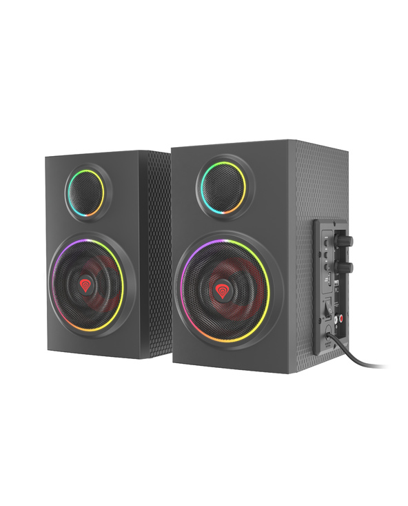 GENESIS Helium 300 BT set d'enceintes 24 W PC/ordinateur portable Noir 2.0 canaux 2-voies Bluetooth