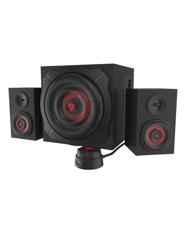 GENESIS Helium 610BT set d'enceintes 60 W PC/ordinateur portable Noir, Rouge 2.1 canaux 2-voies 30 W Bluetooth