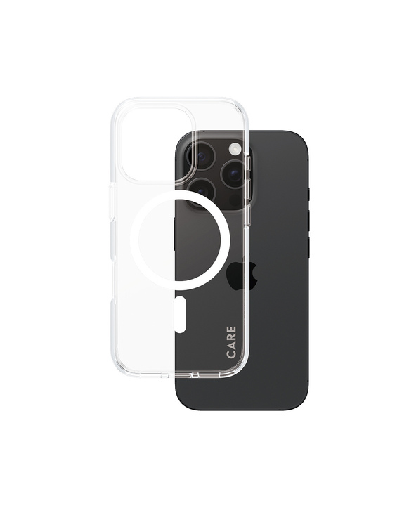 PanzerGlass CARE by  Flagship Case Transparent Urban Combat w. White MagSafe iPhone 16 Pro coque de protection pour téléphones p