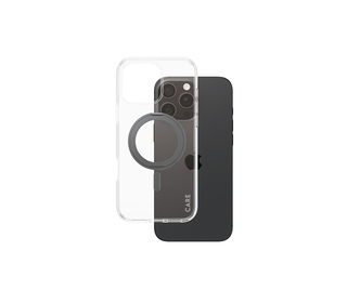 PanzerGlass CARE by  Feature Case Transparent w. Black Kickstand & MagSafe iPhone 16 Pro Max coque de protection pour téléphones