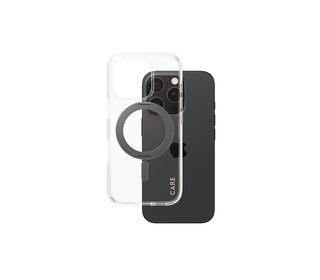 PanzerGlass CARE by  Feature Case Transparent w. Black Kickstand & MagSafe iPhone 16 Pro coque de protection pour téléphones por