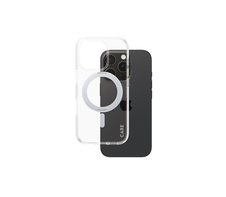 PanzerGlass CARE by  Feature Case Transparent w. Silver Kickstand & MagSafe iPhone 16 Pro coque de protection pour téléphones po