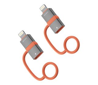 4smarts 541522 câble vidéo et adaptateur Lightning USB Type-C Gris, Orange