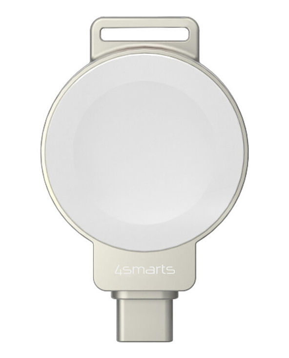 4smarts 541476 chargeur d'appareils mobiles Smartwatch Marron, Argent, Blanc USB Recharge sans fil Intérieure, Extérieure