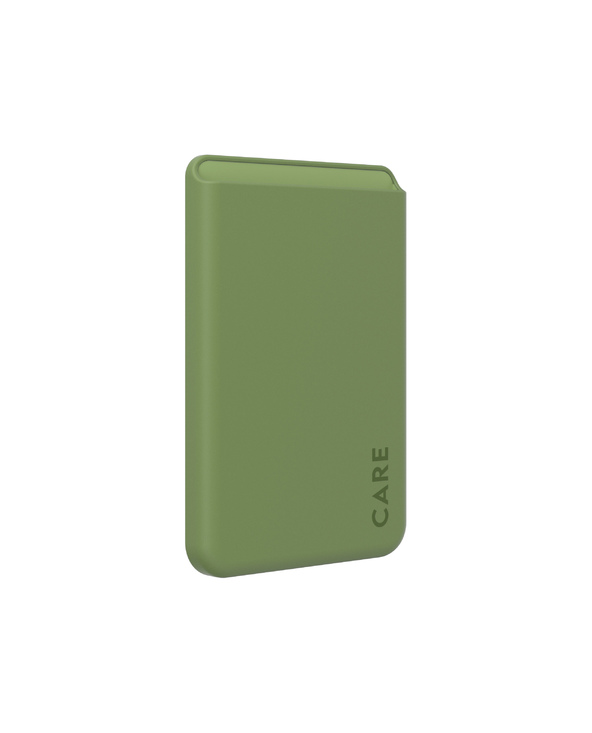 PanzerGlass CARE by  Fashionable Card Holder Green iPhone coque de protection pour téléphones portables Housse Transparent