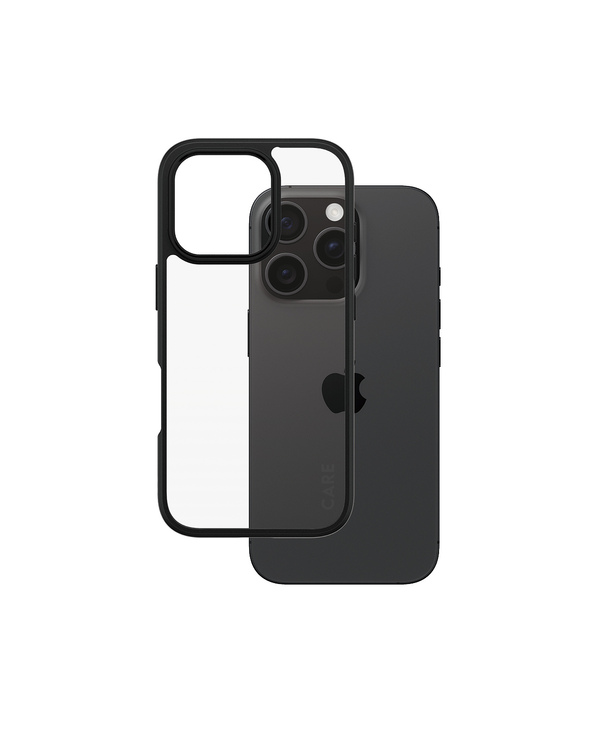 PanzerGlass CARE by  Flagship Case Transparent Urban Combat w. Black Frame iPhone 16 Pro coque de protection pour téléphones por