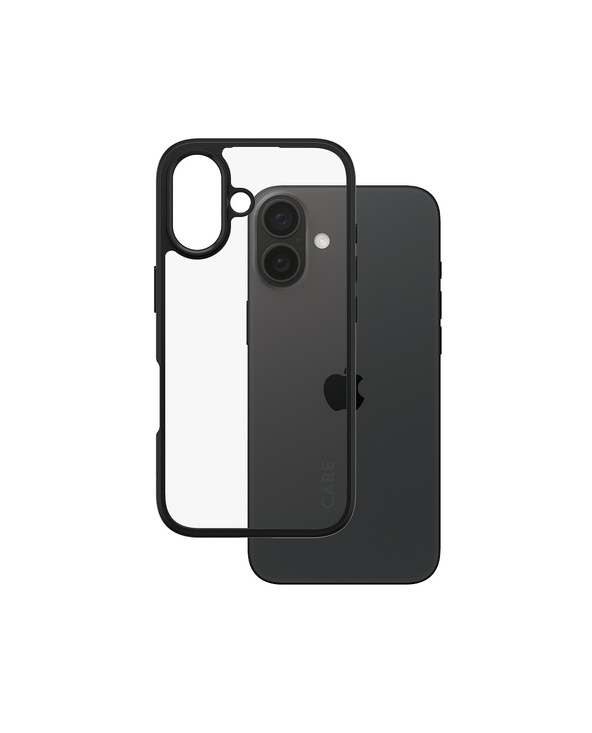 PanzerGlass CARE by  Flagship Case Transparent Urban Combat w. Black Frame iPhone 16 coque de protection pour téléphones portabl