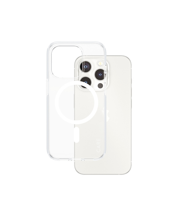 PanzerGlass CARE by  Flagship Case Transparent Urban Combat w. White MagSafe iPhone 15 Pro coque de protection pour téléphones p