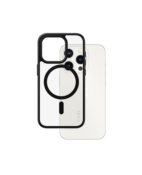 PanzerGlass CARE by  Flagship Case Transparent Urban Combat w. Black MagSafe iPhone 15 Pro coque de protection pour téléphones p