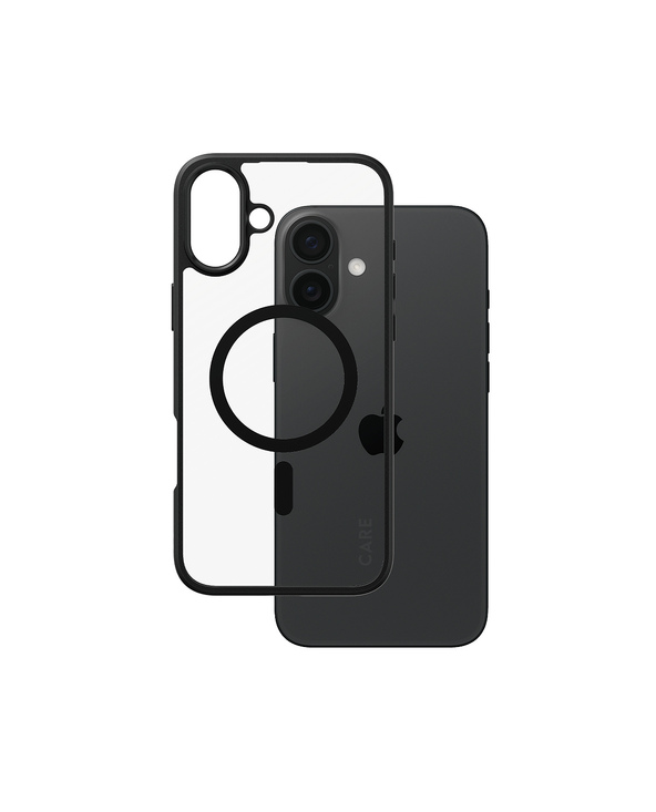 PanzerGlass CARE by  Flagship Case Transparent Urban Combat w. Black Frame & MagSafe iPhone 16 Plus coque de protection pour tél