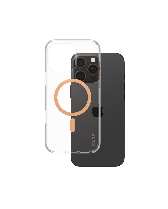 PanzerGlass CARE by  Flagship Case Transparent Urban Combat w. Peachy MagSafe iPhone 16 Pro Max coque de protection pour télépho