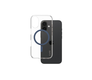 PanzerGlass CARE by  Flagship Case Transparent Urban Combat w. Blue MagSafe iPhone 16 coque de protection pour téléphones portab