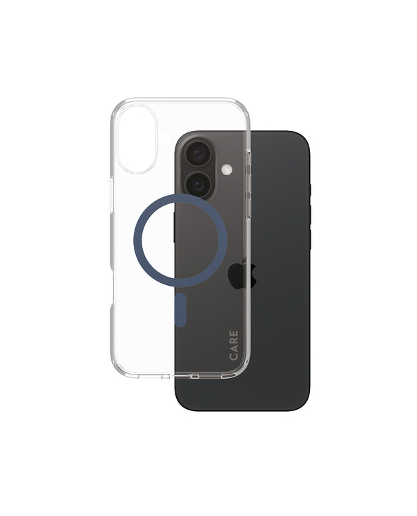 PanzerGlass CARE by  Flagship Case Transparent Urban Combat w. Blue MagSafe iPhone 16 Plus coque de protection pour téléphones p