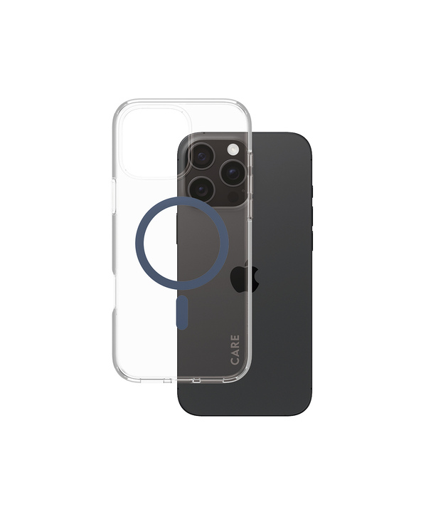 PanzerGlass CARE by  Flagship Case Transparent Urban Combat w. Blue MagSafe iPhone 16 Pro Max coque de protection pour téléphone