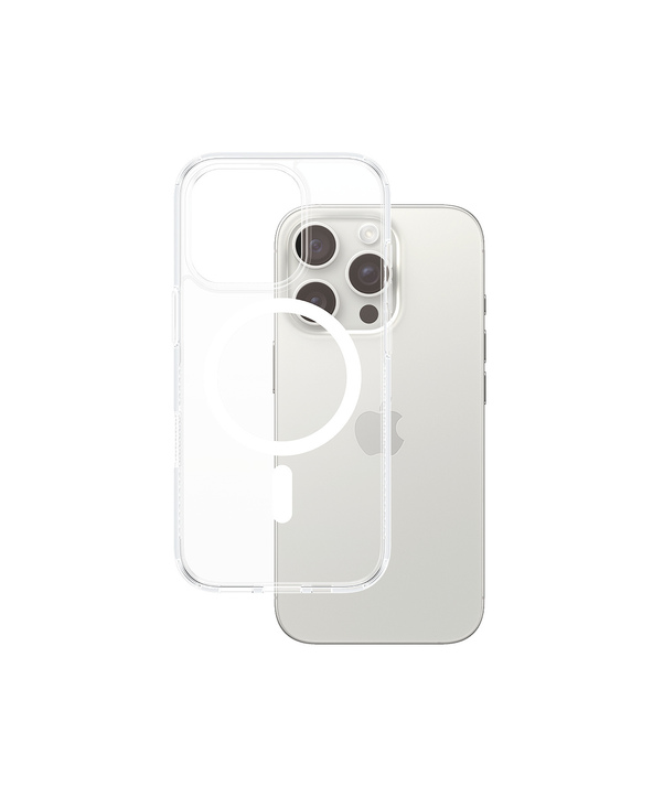PanzerGlass  HardCase Transparent w. White MagSafe iPhone 16 Pro coque de protection pour téléphones portables Housse