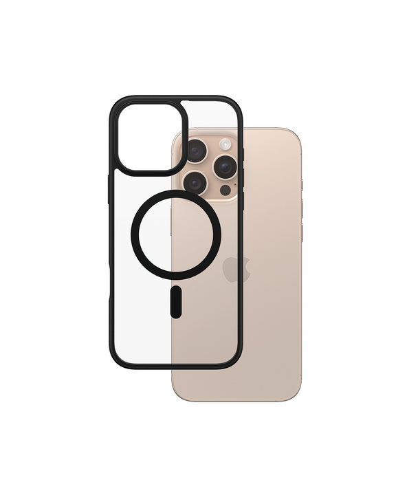 PanzerGlass  HardCase Transparent w. Black MagSafe & Frame iPhone 16 Pro Max coque de protection pour téléphones portables Houss