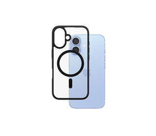 PanzerGlass  HardCase Transparent w. Black MagSafe & Frame iPhone 16 coque de protection pour téléphones portables Housse