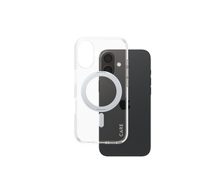 PanzerGlass CARE by  Feature Case Transparent w. Silver Kickstand & MagSafe iPhone 16 coque de protection pour téléphones portab