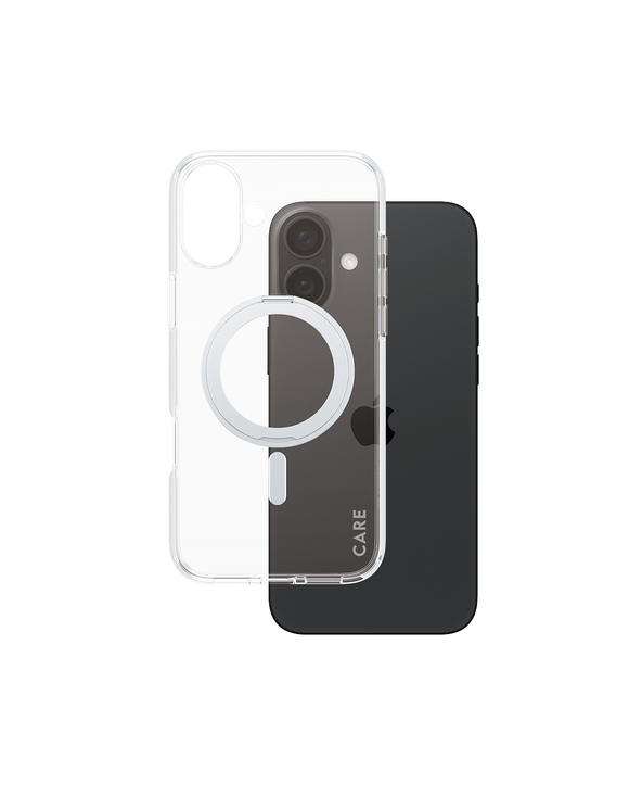 PanzerGlass CARE by  Feature Case Transparent w. Silver Kickstand & MagSafe iPhone 16 Plus coque de protection pour téléphones p