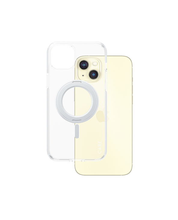 PanzerGlass CARE by  Feature Case Transparent w. Silver Kickstand & MagSafe iPhone 15 Plus coque de protection pour téléphones p