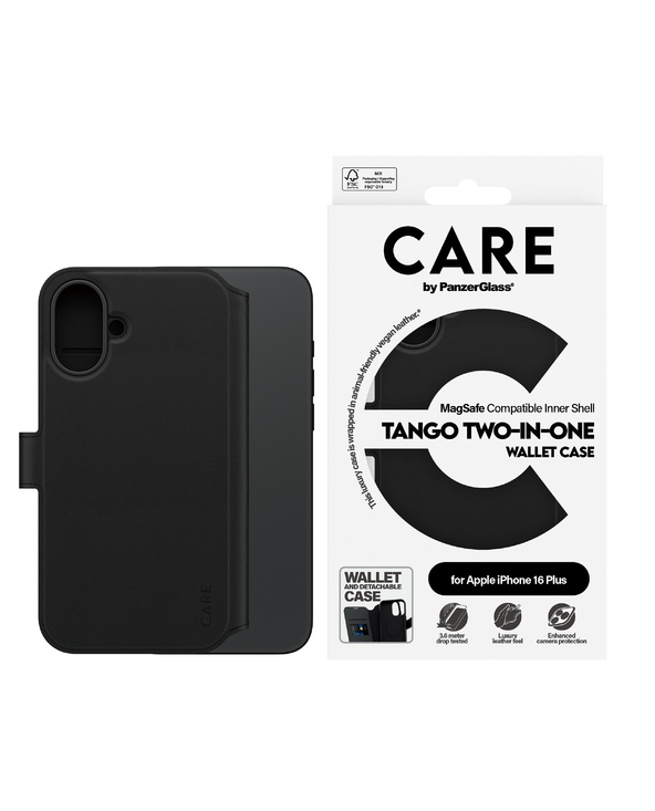PanzerGlass CARE by  Feature Case Tango Two-in-One Wallet w. MagSafe iPhone 16 Plus coque de protection pour téléphones portable