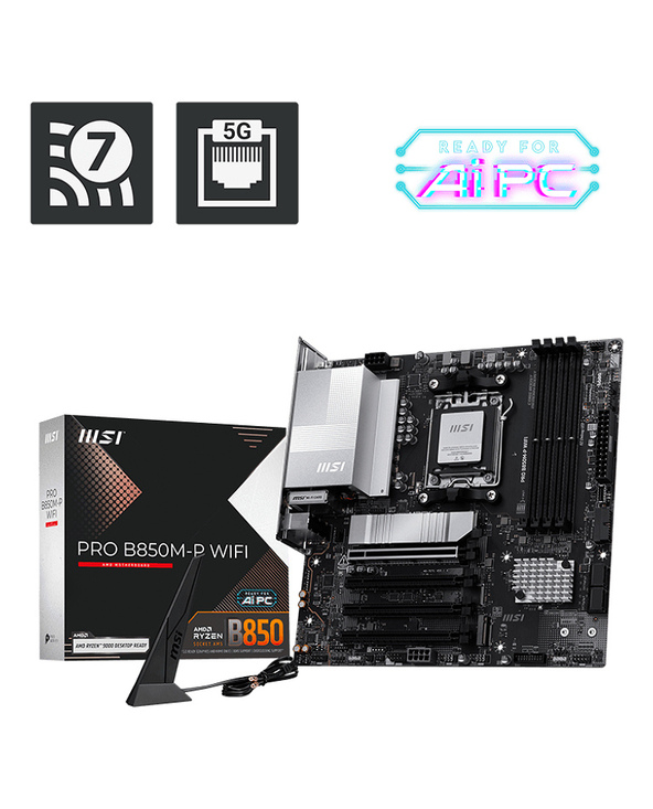 MSI PRO B850M-P WIFI AMD B850 Emplacement AM5 micro ATX