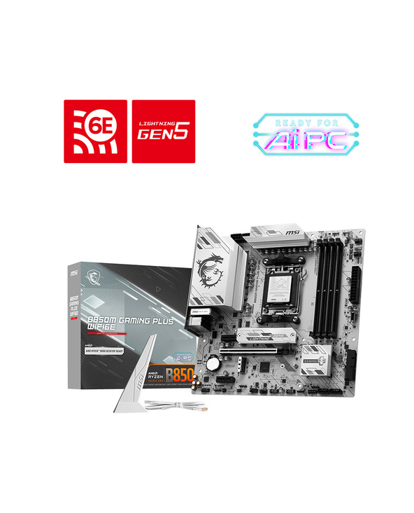 MSI B850M GAMING PLUS WIFI6E AMD B850 Emplacement AM5 micro ATX