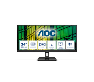 AOC U34E2M 34" Wide Quad HD 4 ms Noir