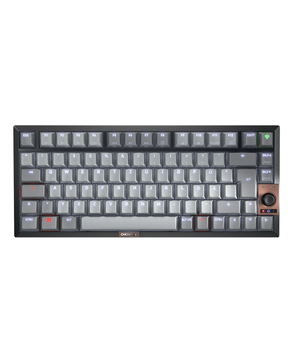 CHERRY KW 300 MX clavier Maison USB + Bluetooth QWERTZ Allemand Noir, Cuivre, Gris