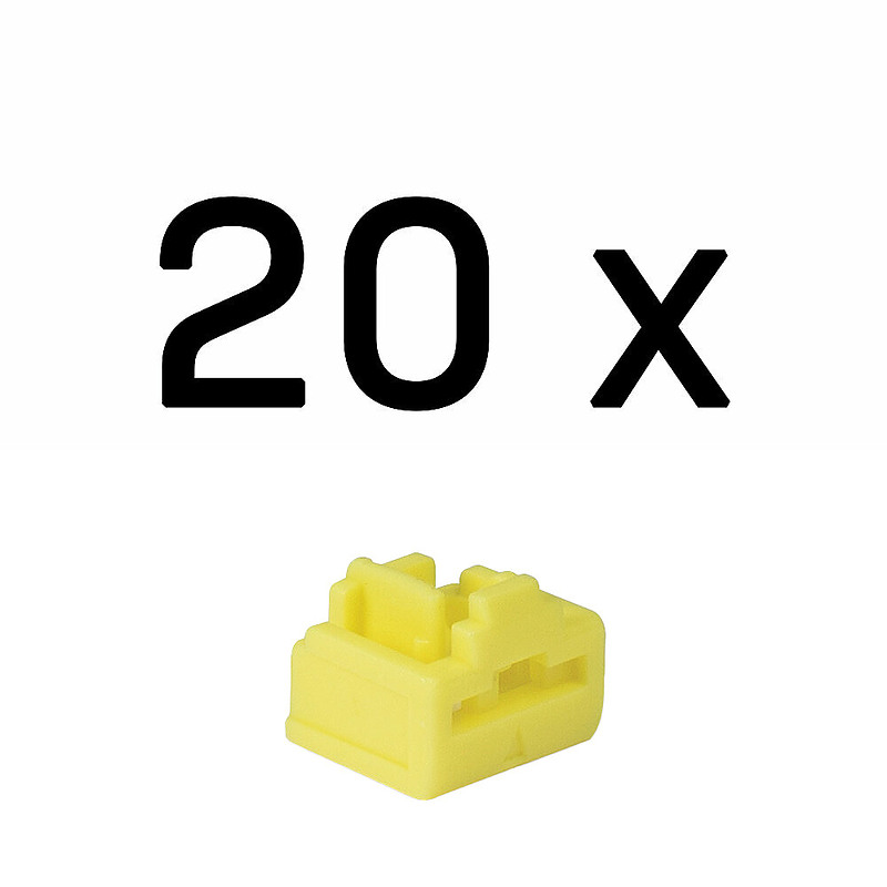 Lindy 47901 bloqueur de port RJ-45 Jaune Acrylonitrile-Butadiène-Styrène (ABS) 20 pièce(s)