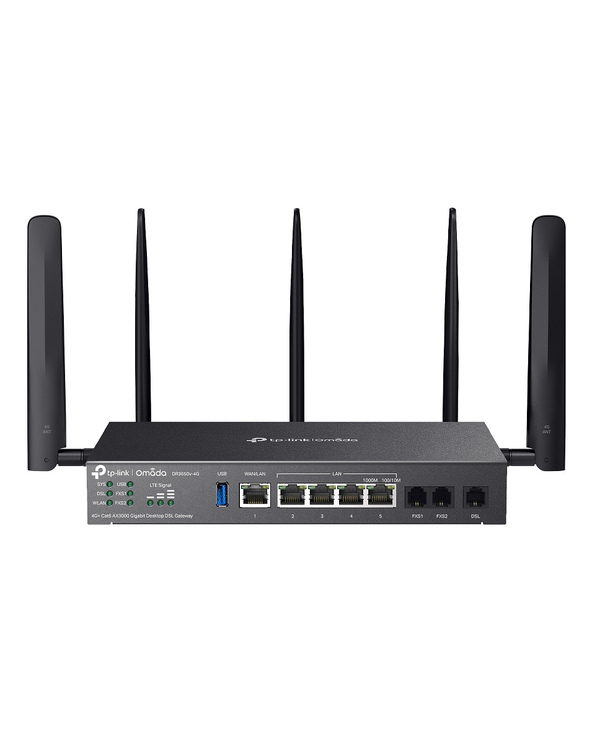 TP-Link Omada DR3650V-4G routeur sans fil Gigabit Ethernet Bi-bande (2,4 GHz / 5 GHz) Noir