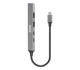 Port Designs 900163 hub & concentrateur USB Type-C 5000 Mbit/s Argent