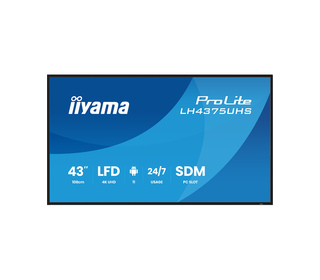 iiyama LH4375UHS-B2AG Écran d'affichage dynamique Écran plat de signalisation numérique 108 cm (42.5") LCD Wifi 500 cd/m² 4K Ult