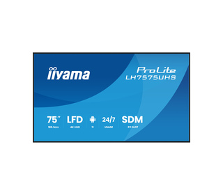 iiyama LH7575UHS-B2AG Écran d'affichage dynamique Écran plat de signalisation numérique 190,5 cm (75") LCD Wifi 500 cd/m² 4K Ult