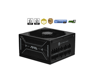 MSI MAG A850GLS PCIE5 unité d'alimentation d'énergie 850 W 24-pin ATX ATX Noir