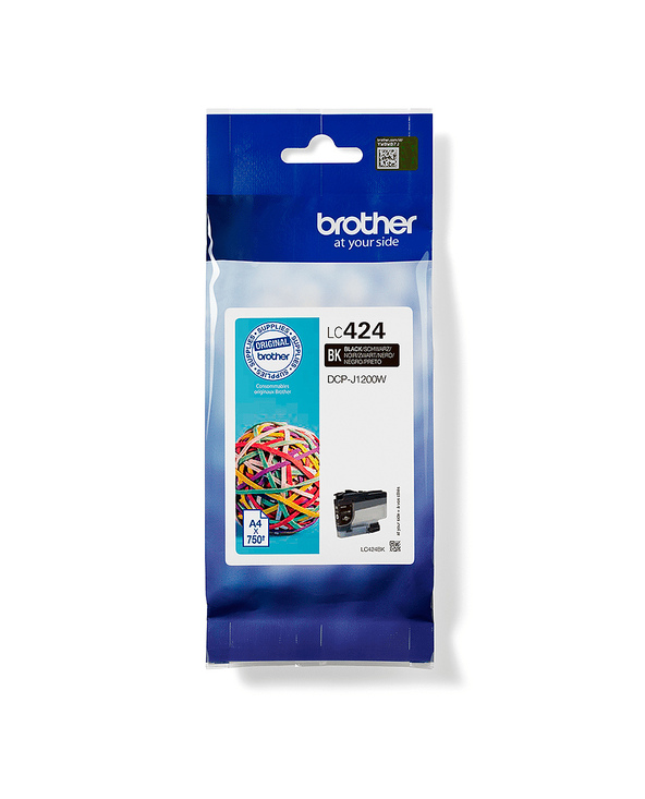 Brother LC424BK - Cartouche d'encre transparente - Noir