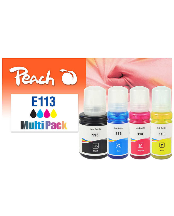 Peach 321322 cartouche d'encre 4 pièce(s) Compatible Rendement standard Noir, Cyan, Magenta, Jaune