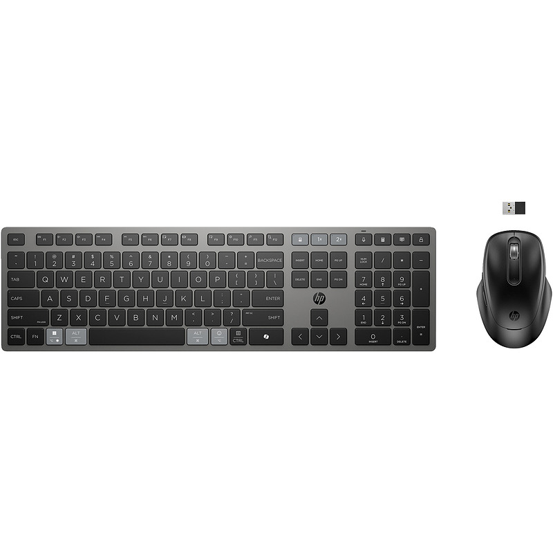 HP STORE 3PL clavier Souris incluse Bureau RF sans fil + Bluetooth Noir