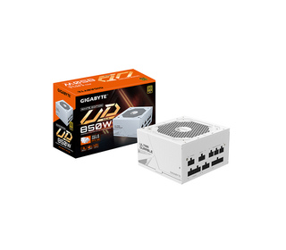 GIGABYTE UD850GM PG5W Bloc d'Alimentation - PCIe 5.0, 80 PLUS Gold, Design entièrement modulaire, Ventilateur 120 mm, Compatible