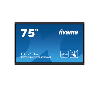 iiyama PROLITE TE7514MIS-B2AG Écran plat de signalisation numérique 190,5 cm (75") LCD Wifi 435 cd/m² 4K Ultra HD Noir Écran tac