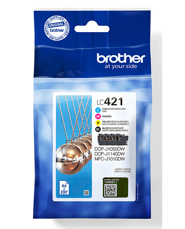Brother LC421VAL - Pack de 4 cartouches d'encre originales