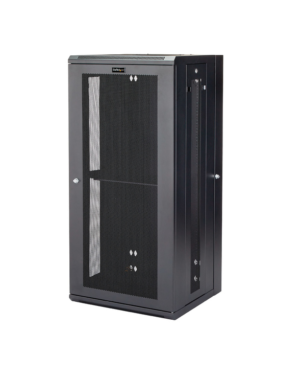 StarTech.com Armoire Réseau Murale à 4 Montants 26U avec Étagère 1U, Armoire Serveur Murale 19" à Charnières pour Équipement IT/
