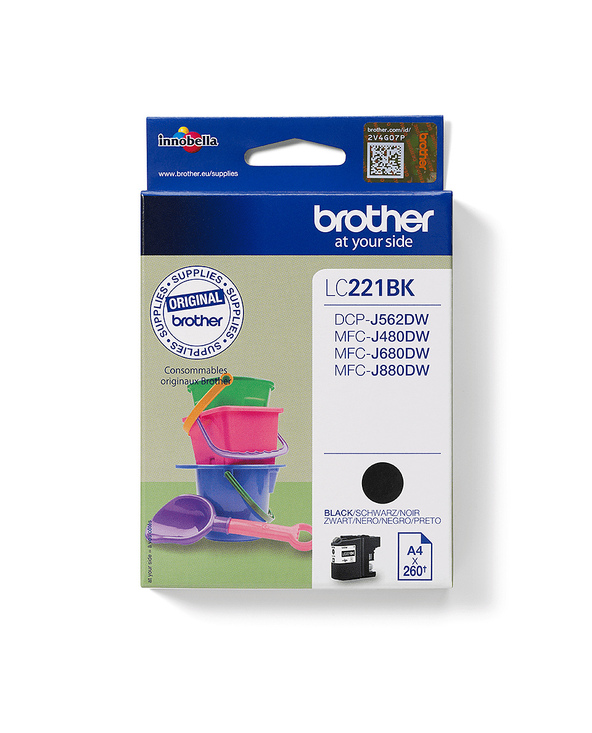 Brother LC221BK cartouche d'encre 1 pièce(s) Original Noir