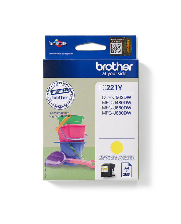 Brother LC221Y - Cartouche d'encre originale - Jaune